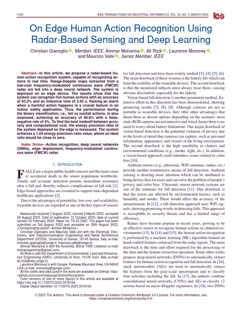 On_Edge_Human_Action_Recognition_Using_Radar-Based_Sensing_and_Deep ...