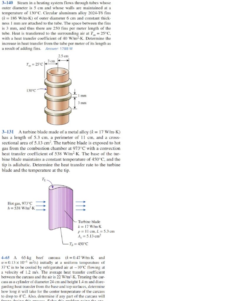 Heat Transfer Problems | PDF