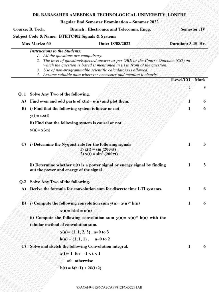 Signals - Systems | PDF