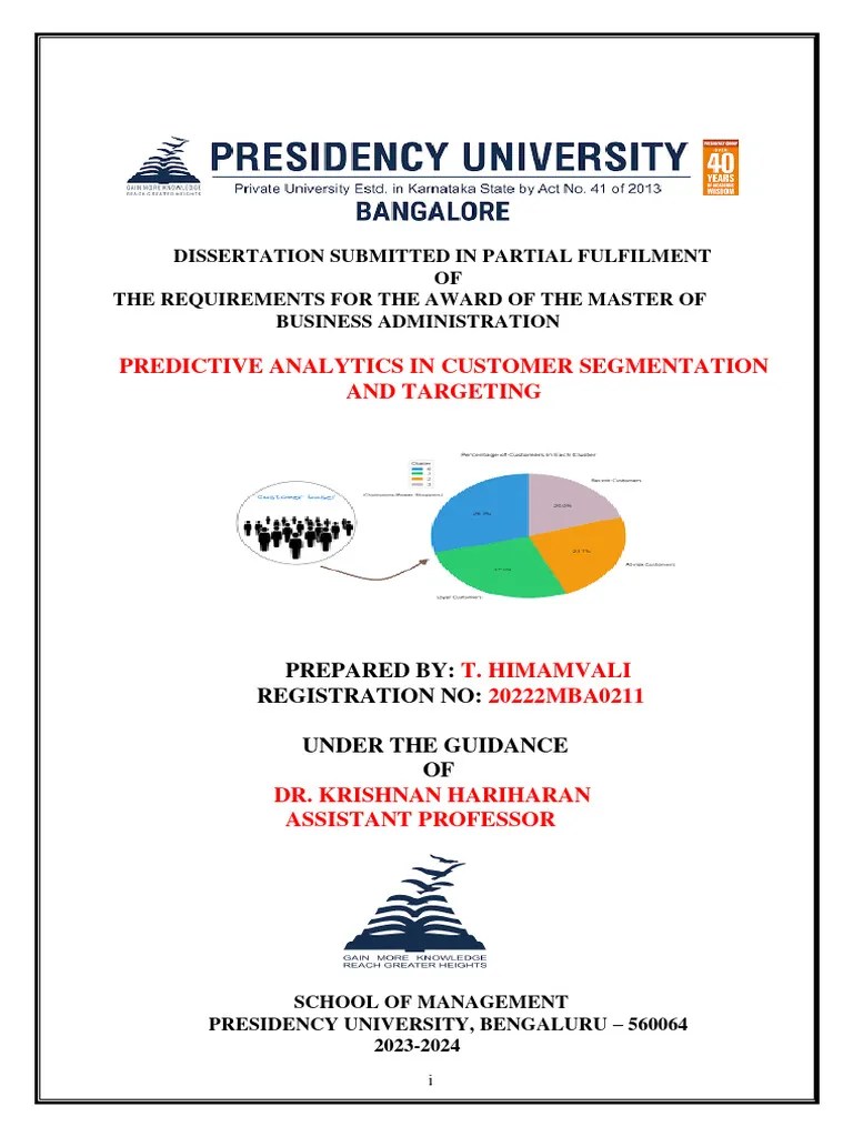 PREDICTIVE ANALYTICS IN CUSTOMER SEGMENTATION AND TARGETING | PDF ...