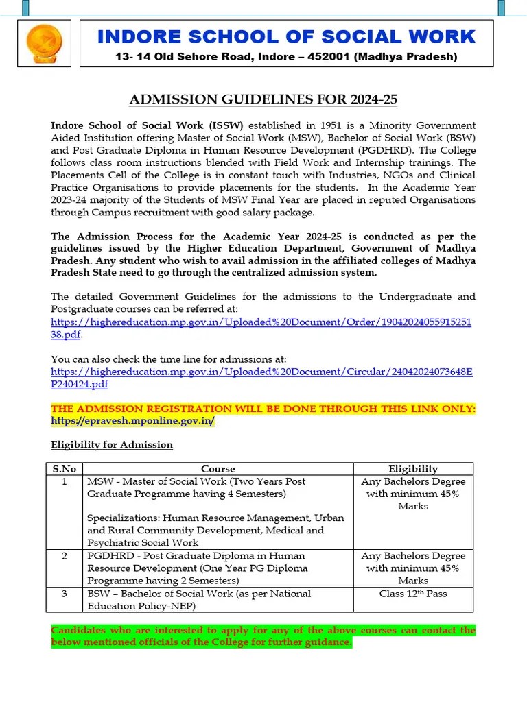 Admission-Guidelines-2024-25 | Download Free PDF | Bachelor's Degree ...