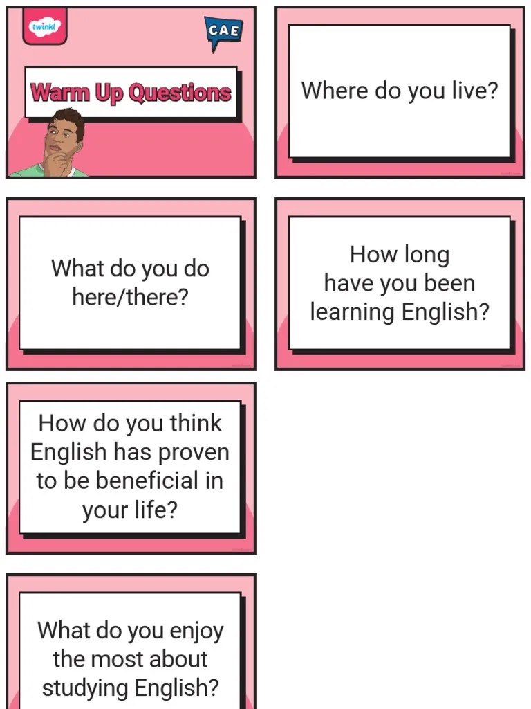 T E 1688971944 Esl C1 Cae Speaking Part 1 Conversation Cards Ver 1 ...