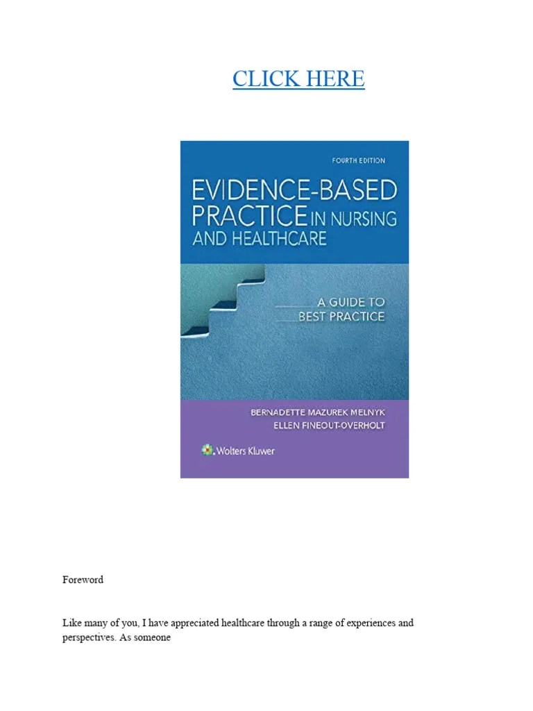 Evidence-Based Practice In Nursing And Healthcare 4th Edition (FULL PDF ...
