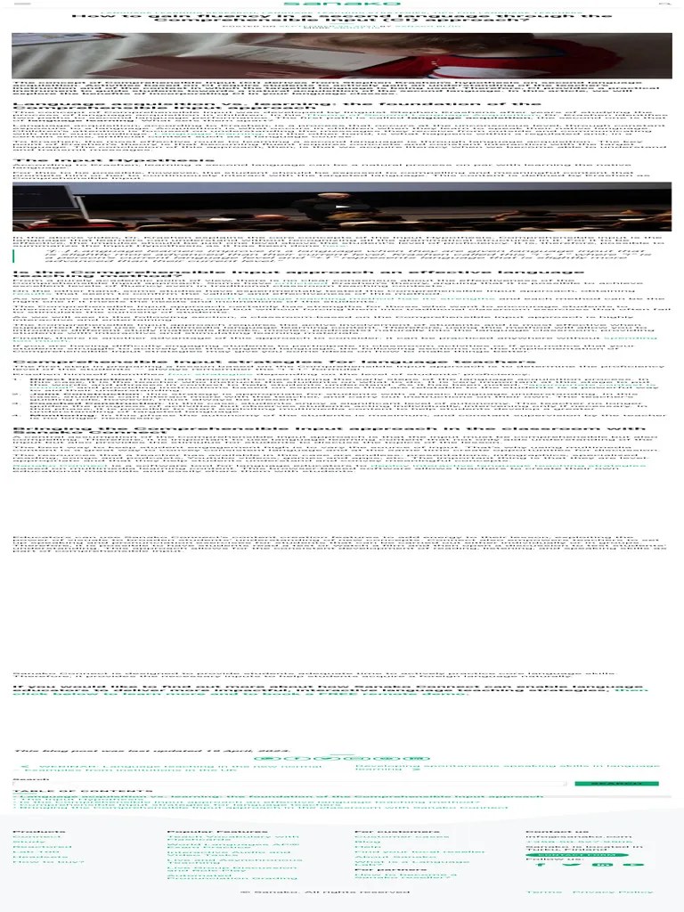 How To Gain Fluency In A Second Language Through The Comprehensible ...