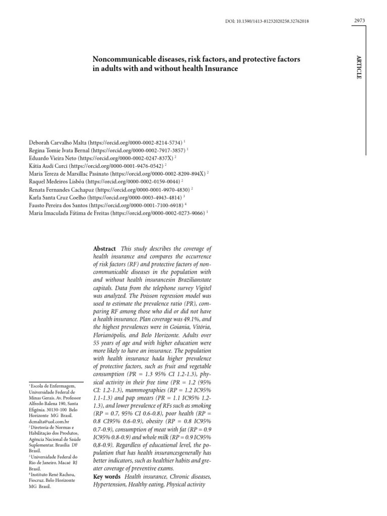 Noncommunicable Diseases, Risk Factors, And Protective Factors | PDF ...