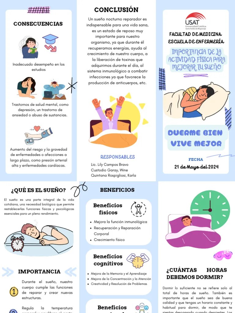 Tríptico Sueño | PDF | Dormir | Sistema Inmune