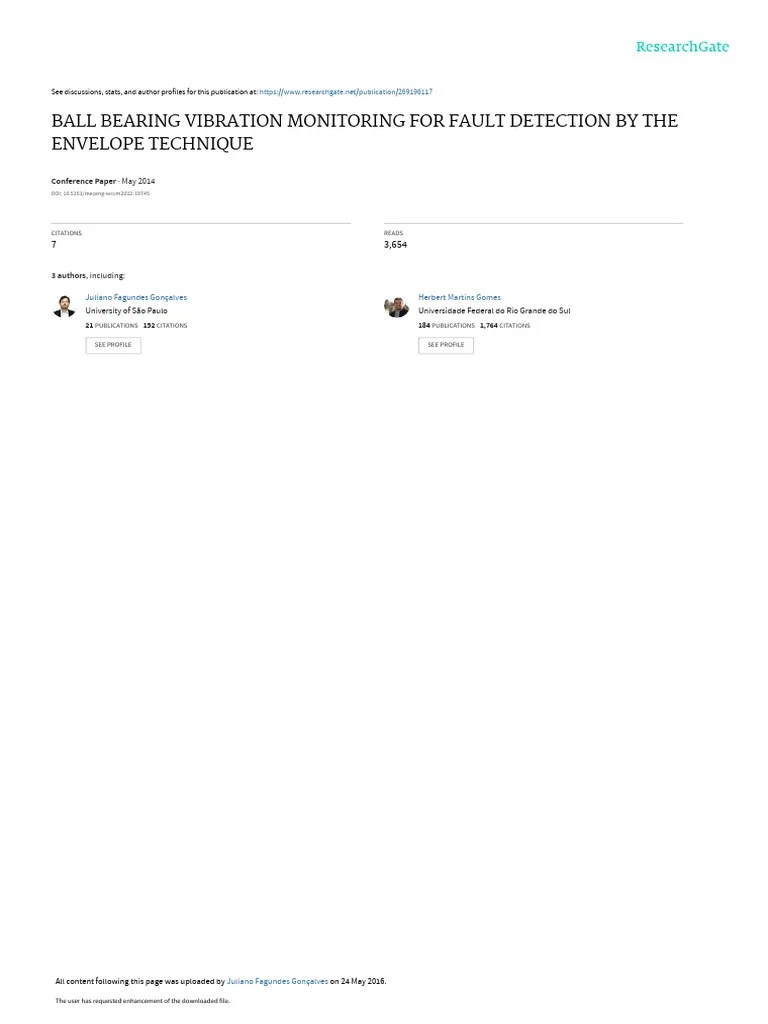 BALL_BEARING_VIBRATION_MONITORING_FOR_FAULT_DETECT | PDF | Modulation ...
