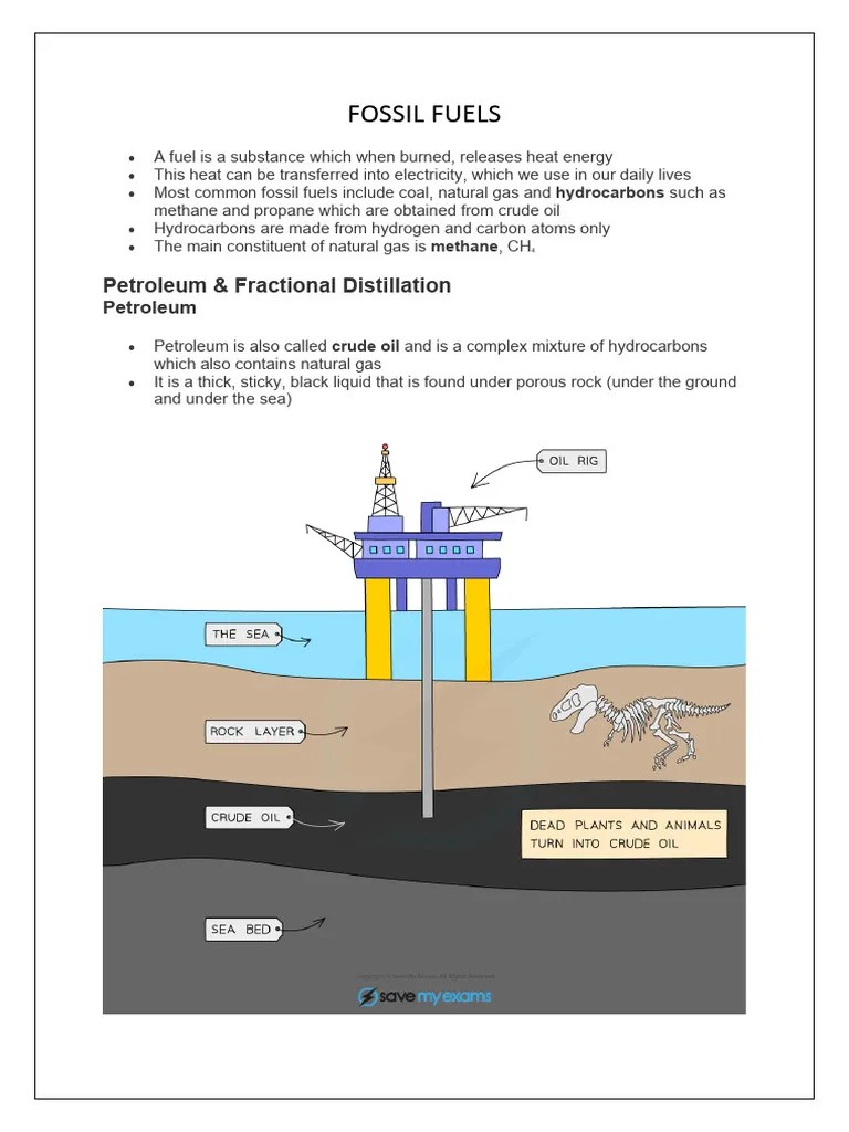 Fossil - Fuels Notes | PDF | Petroleum | Hydrocarbons