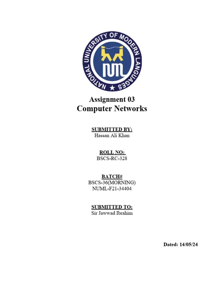 CN Assignment03 | PDF | Routing | Computer Network
