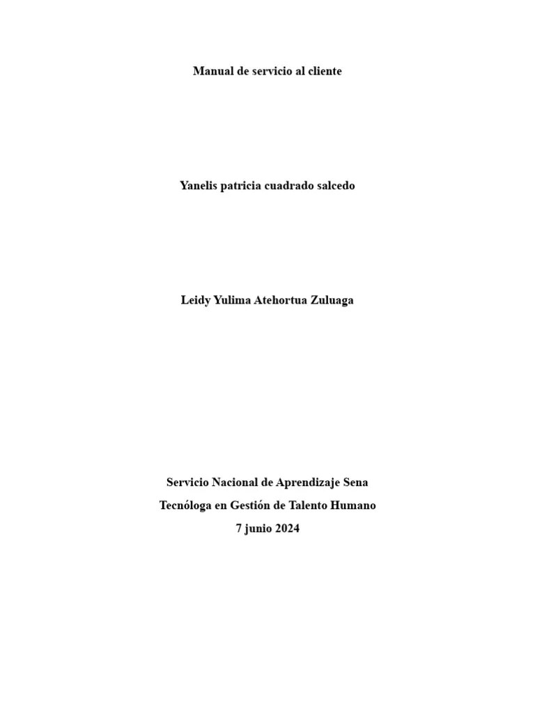 Manual De Funciones- Servicio Al Cliente | Descargar Gratis PDF ...