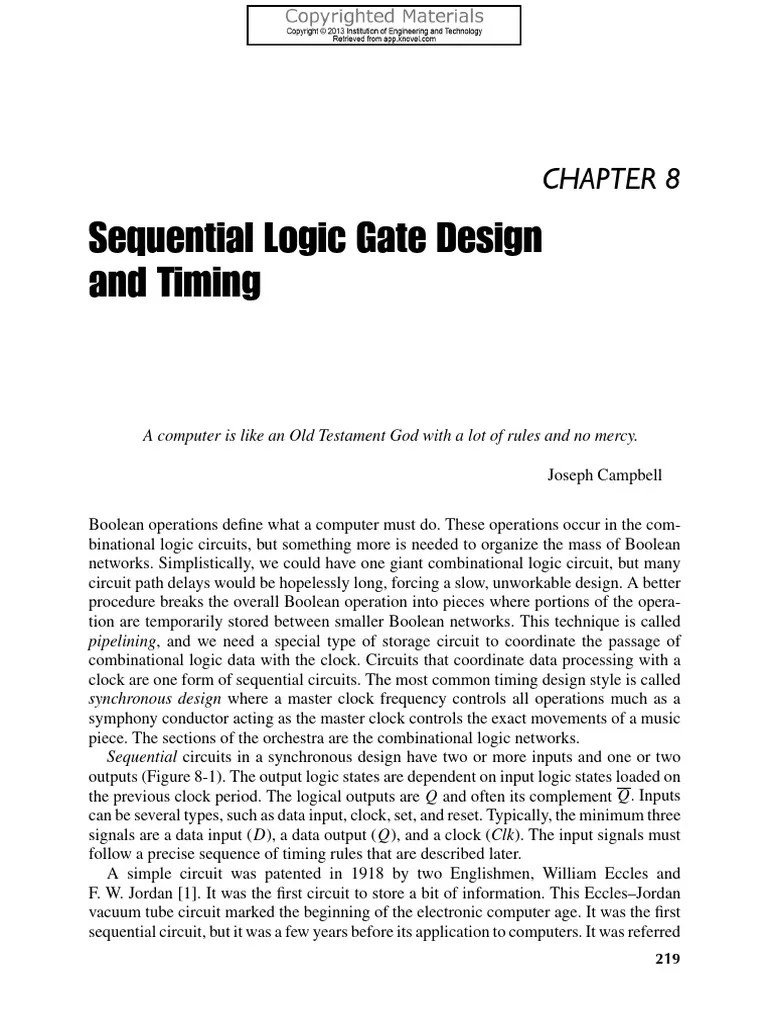 8 .Sequential Logic Gate | PDF | Logic Gate | Electronic Circuits