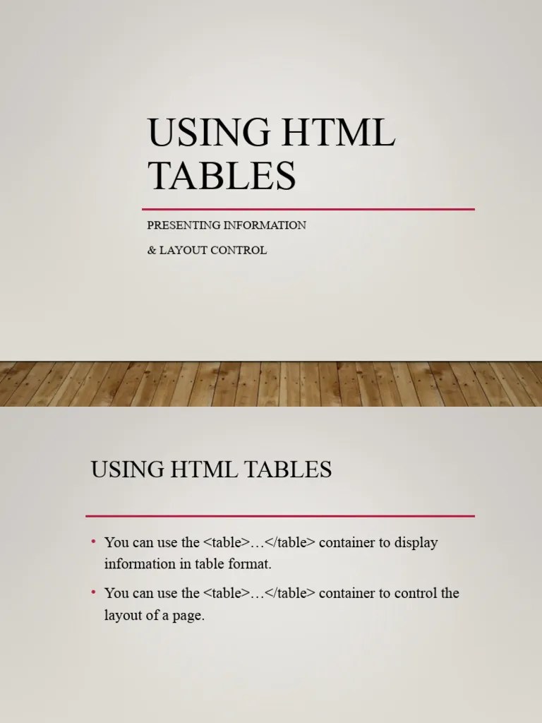 HTML Tables - Lecture 3 | PDF | Html | Html Element