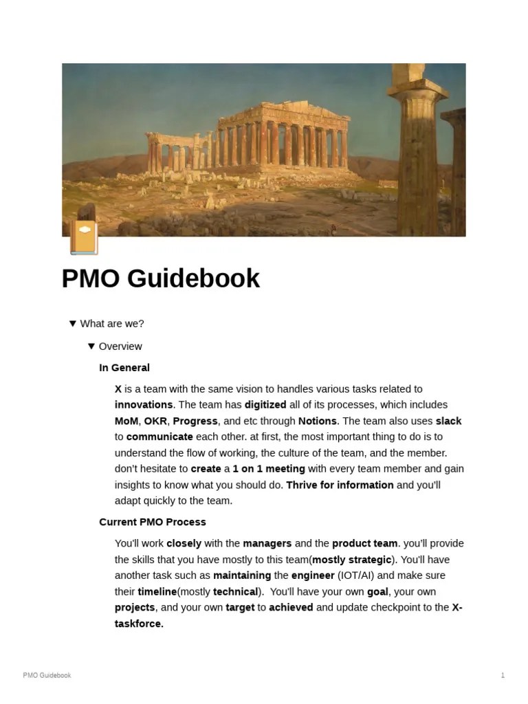 PMO Guidebook | PDF | Project Management | Market Segmentation