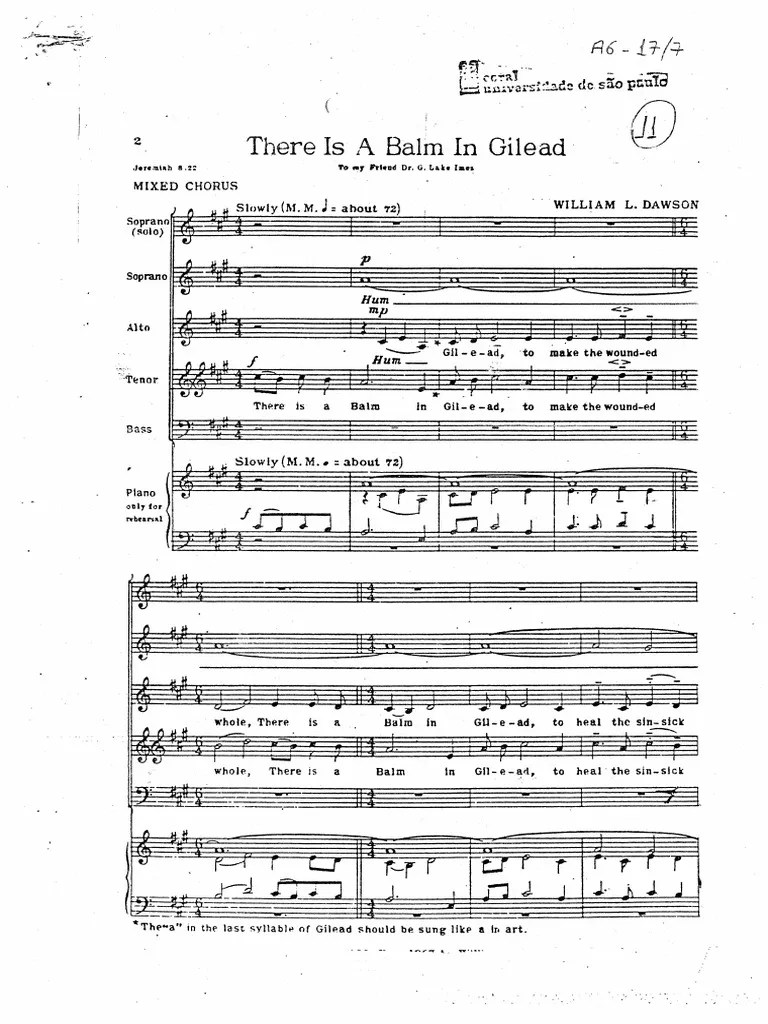 Dawson, W.L. - There Is A Balm In Gilead | PDF