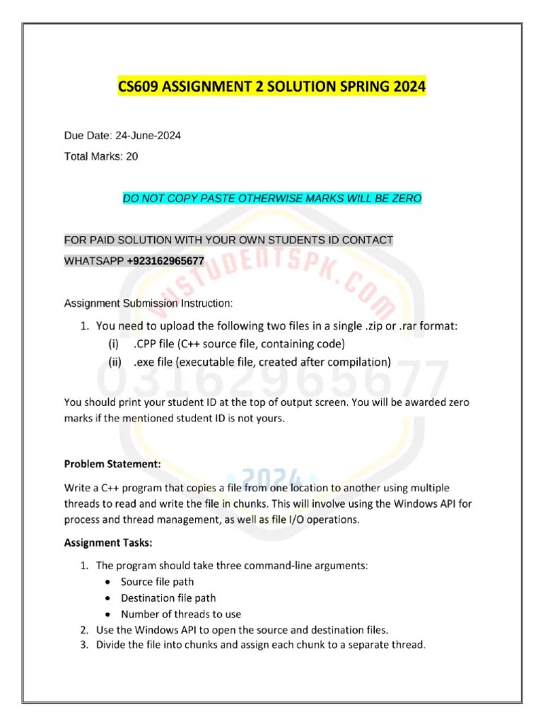 CS609 Assignment 2 Solution Spring 2024 | PDF