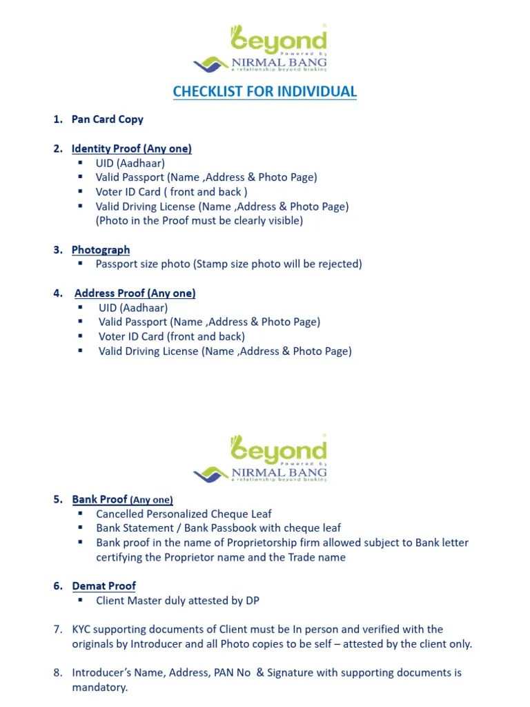 Checklist For Individual_January_2024 | PDF