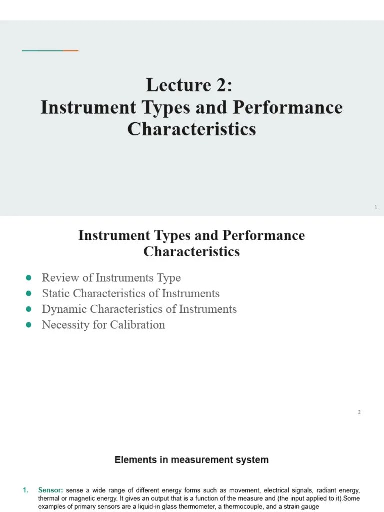 Lecture 2 | PDF | Accuracy And Precision | Instrumentation