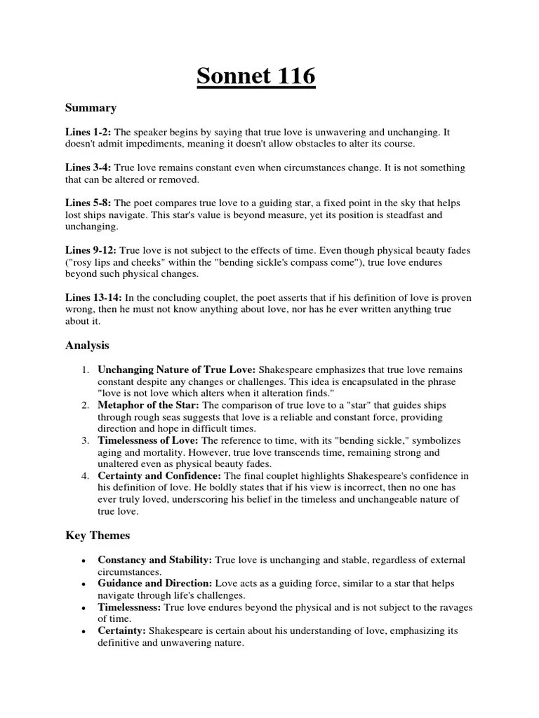 Sonnet 116 | PDF