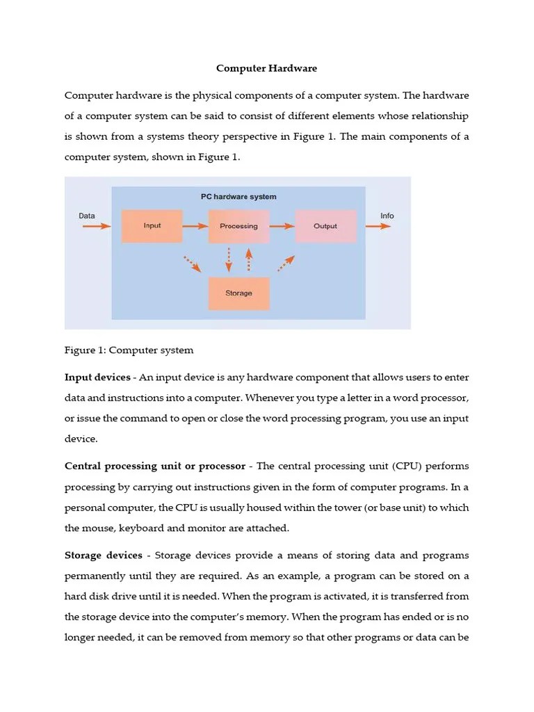 Introduction To Computer Hardware | PDF