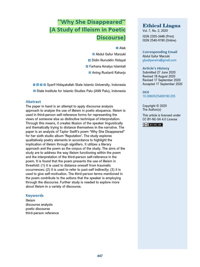 Why She Disappeared’’ | PDF | Narration | Poetry