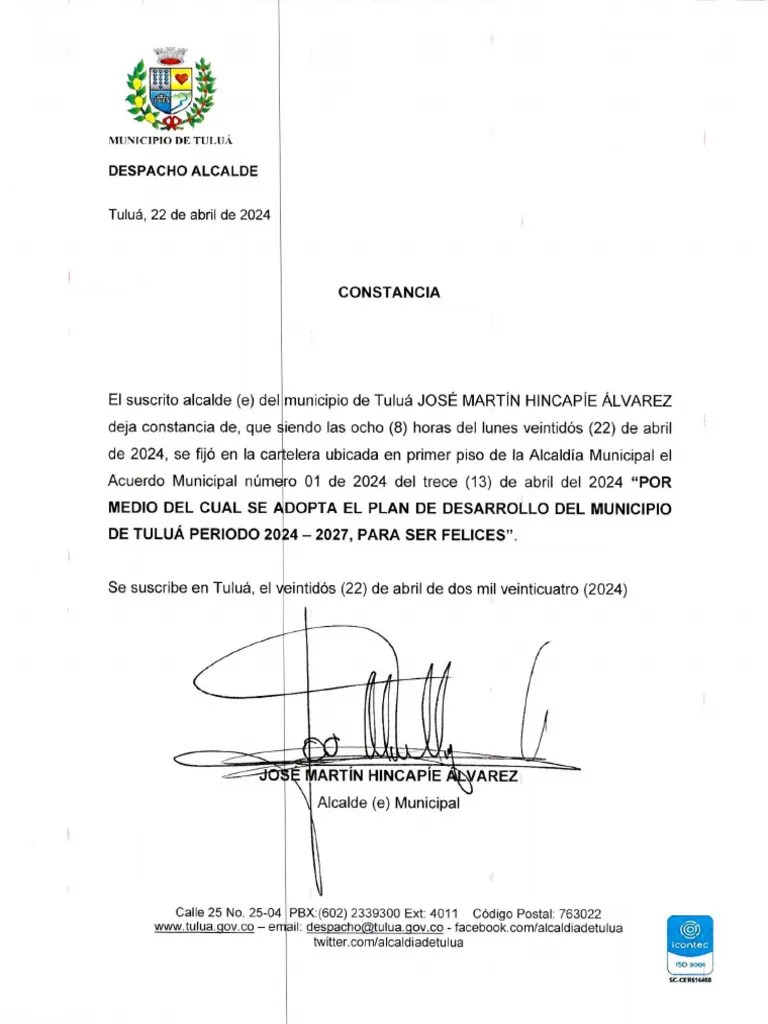 Plan De Desarrollo Municipal 2024-2027 | PDF