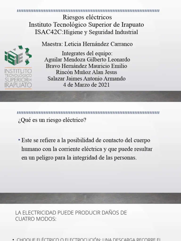 Riesgos Electricos | PDF | Ingenieria Eléctrica | Electricidad