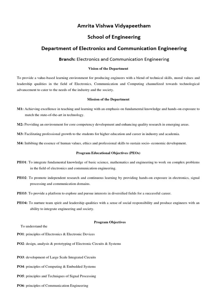 BTech Electronics And Communication Engineering | Download Free PDF ...
