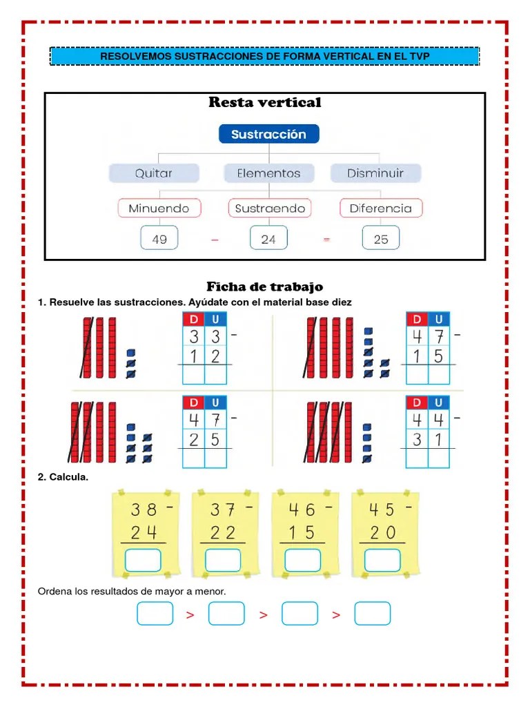 Matematica 25 Junio | PDF | Sustracción