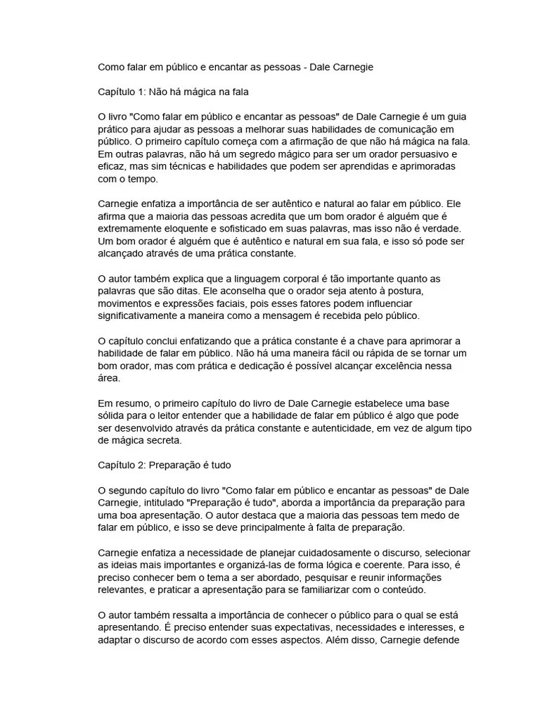Como Falar Em Público E Encantar As Pessoas | PDF | Comunicação | Palestra
