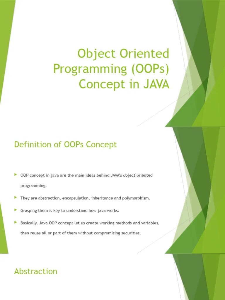 Object Oriented Programming (OOPs) Concept In | PDF | Computers