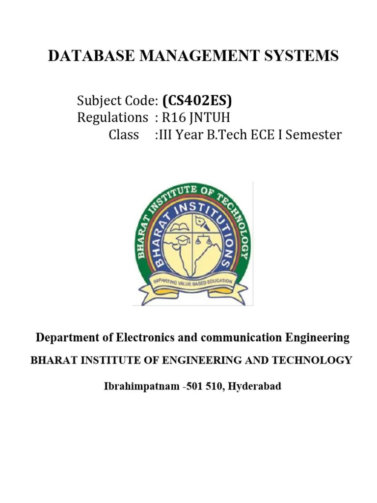 DBMS | PDF | Relational Model | Databases