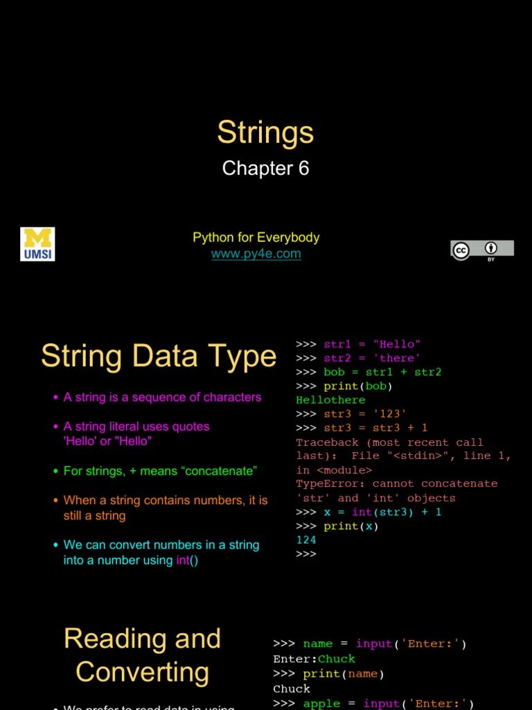 Pythonlearn 06 Strings | PDF | String (Computer Science) | Computer ...
