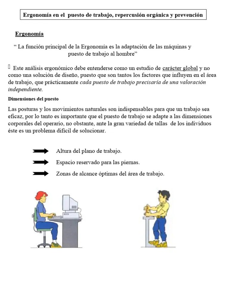 Charla De Ergonomía | PDF | Factores Humanos Y Ergonomía | Enfermedades ...