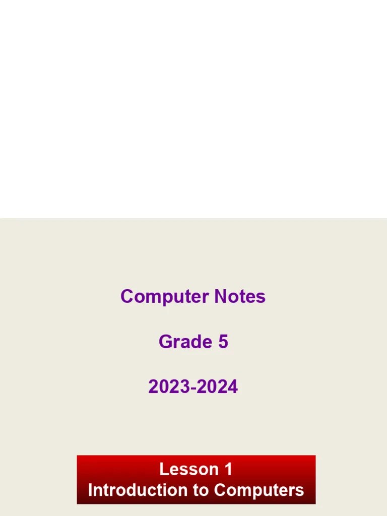 Computer Grade 5 | PDF | Byte | Computer File