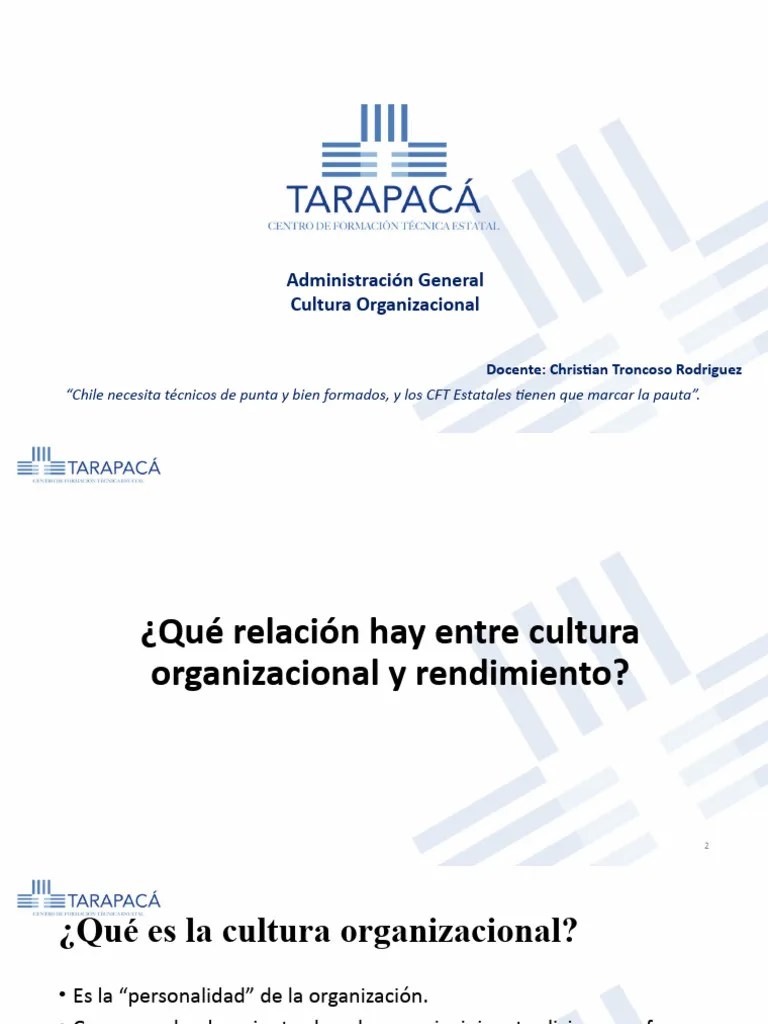 Administración General Clase 9 - Cultura Organizacional | PDF | Cultura ...