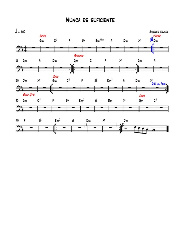 Nunca Es Suficiente - Angeles Azules | PDF