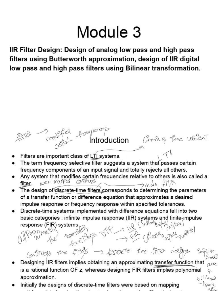 Module 3 - DSP | PDF | Filter (Signal Processing) | Electronics