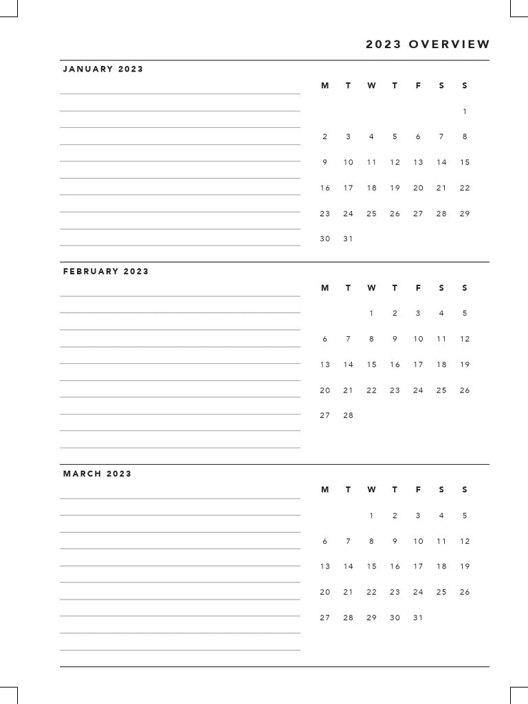 A5 2023 yearlyplanner truesize