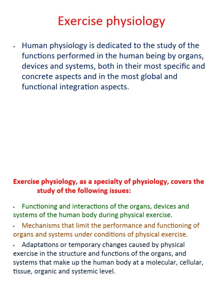 Exercise Physiology | PDF | Physical Therapy | Physiology