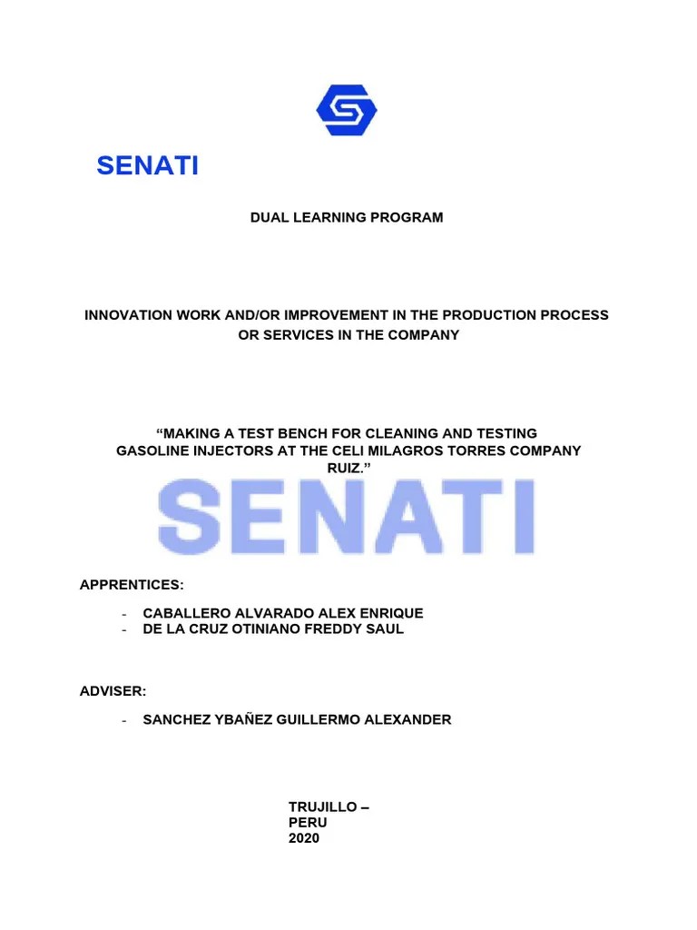 Manufacturing Of Test Bench For Gasoline Injectors | PDF | Fuel Injection | Gasoline