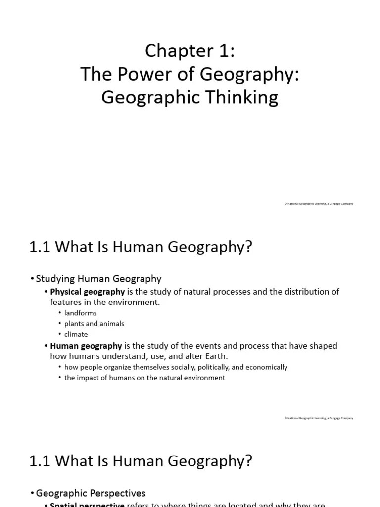 Unit 1 CH 1 Thinking Geographically | PDF | Geography | Sustainability