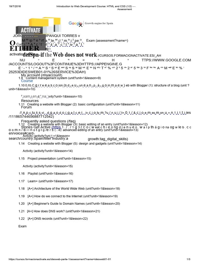 Introduction To Web Development Course - HTML And CSS (1 - 2 ...