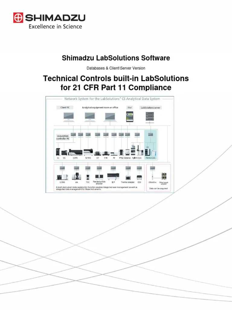 Technical Controls Built In LabSolutions For 21 CFR Part 11 Compliance ...
