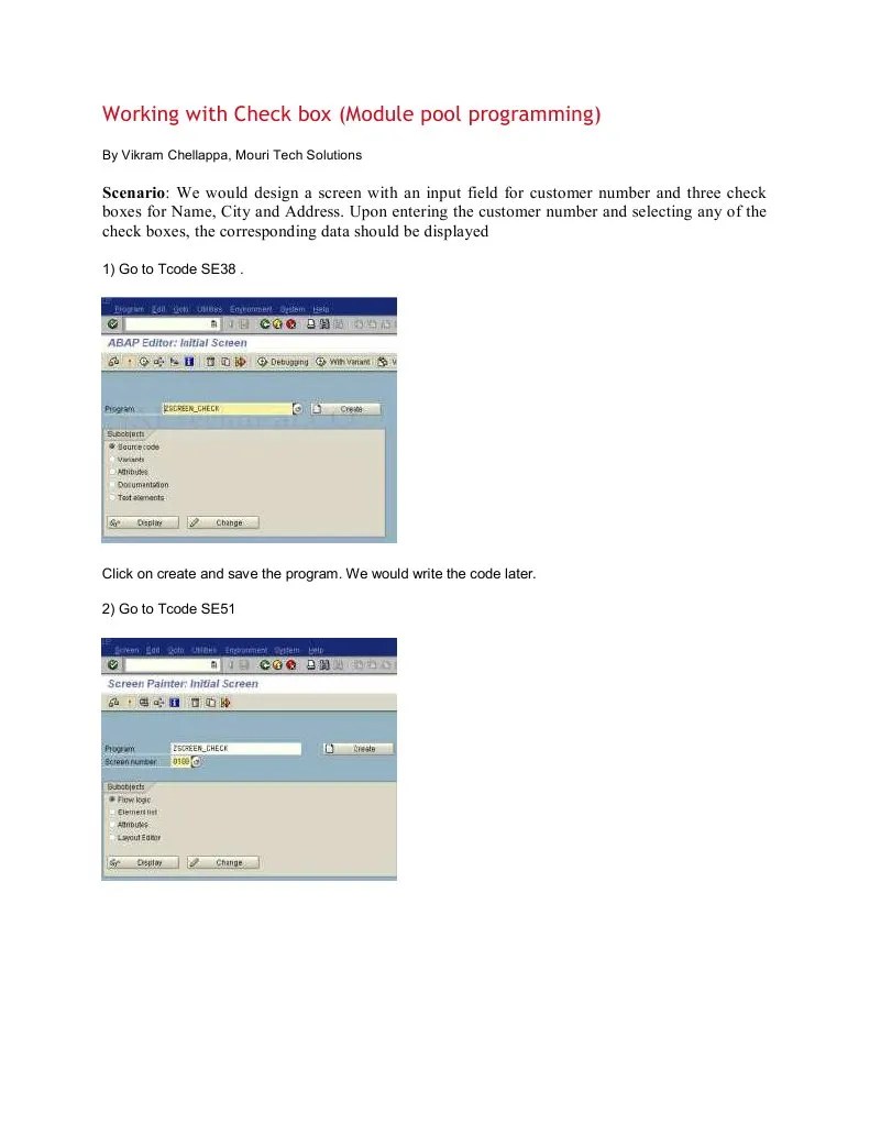 Module Pool Programming | PDF | Interface (Computing) | Method ...