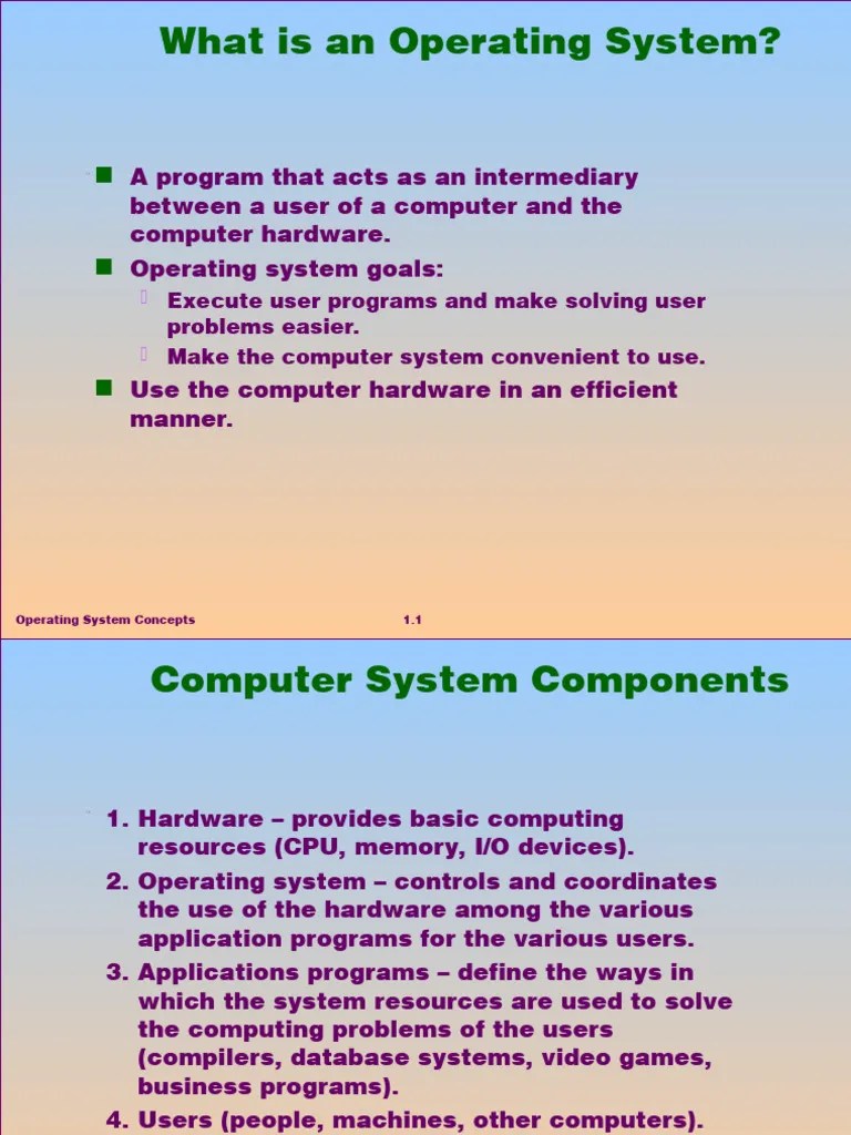 1 Introduction To Os | PDF | Operating System | Process (Computing)