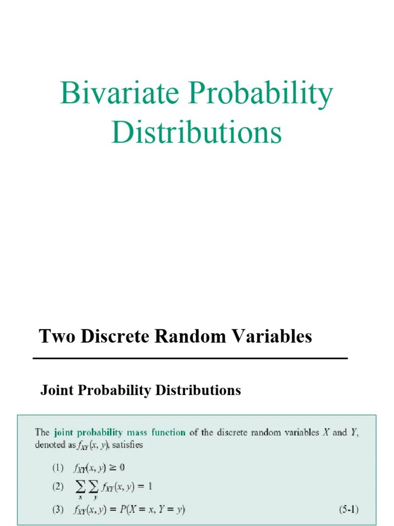 Bivariate Discrete (Updated) | PDF | Probability Distribution | Covariance