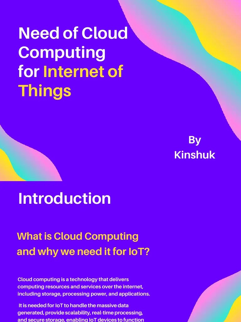 Cloud Computing For IoT | PDF | Internet Of Things | Cloud Computing
