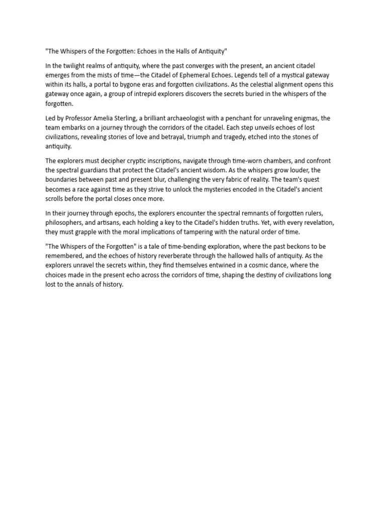 The Whispers Of The Forgotten | PDF