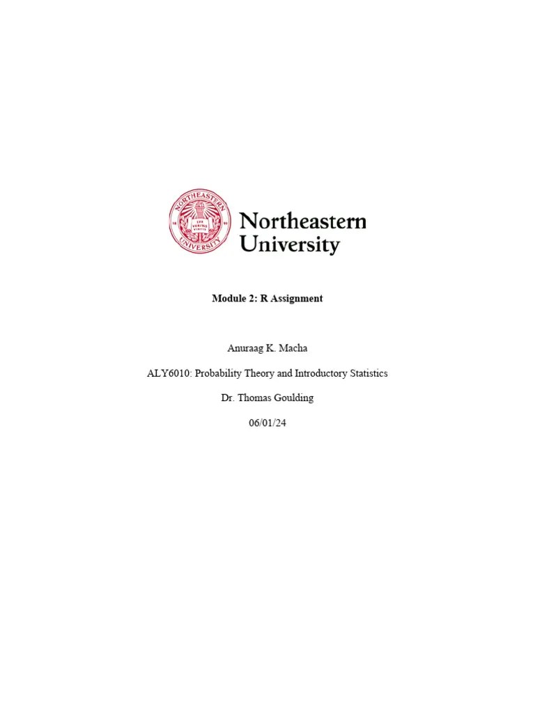 Module2 R Report | PDF | Statistics | Descriptive Statistics