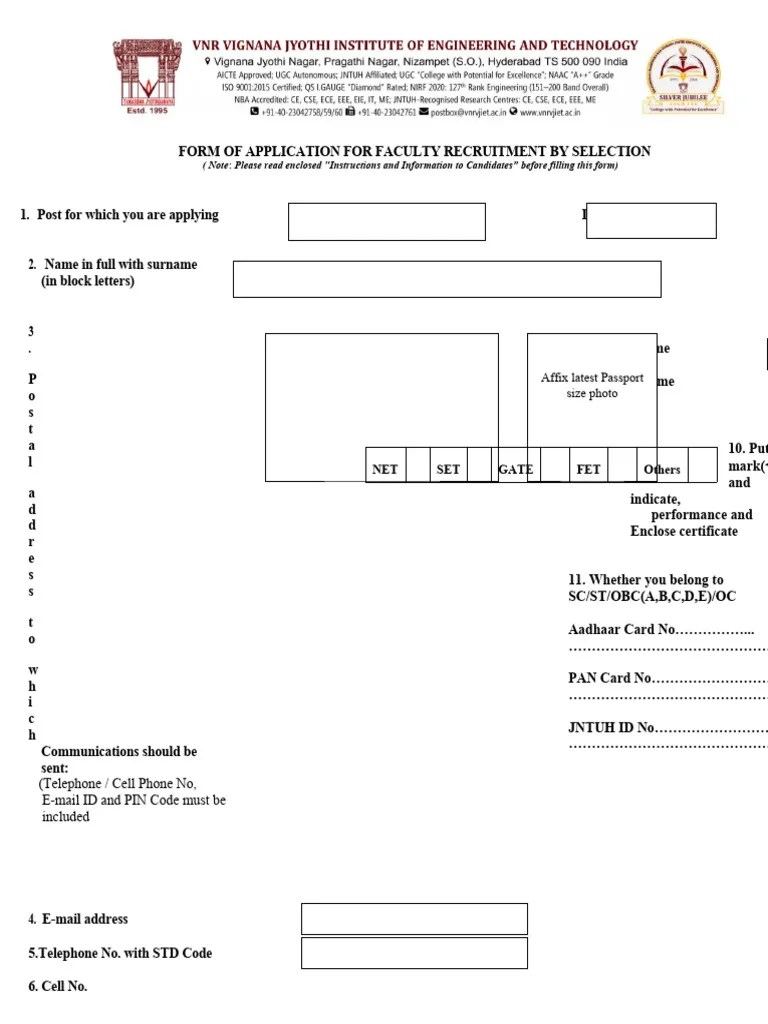 Application Form 2023 | PDF